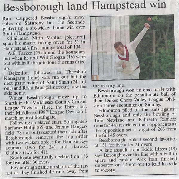 Bessborough land Hampstead win